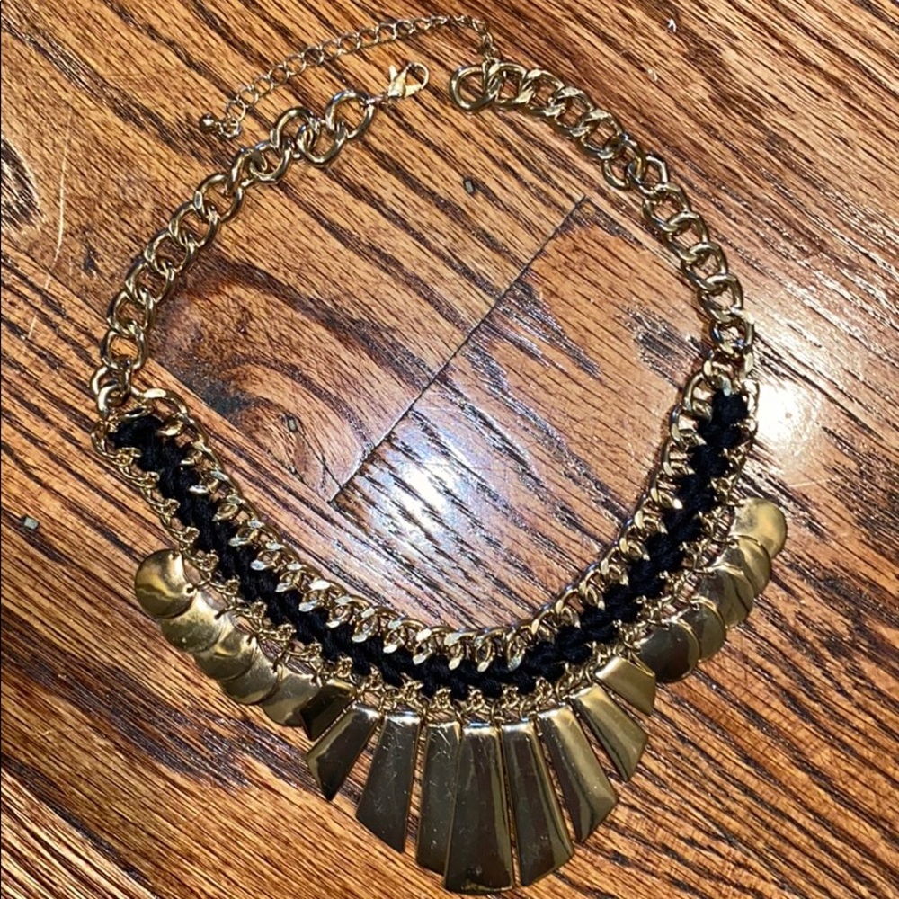 Black and Gold Statement Necklace
